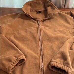 Cabela's Tan Fleece Jacket with Teal Label